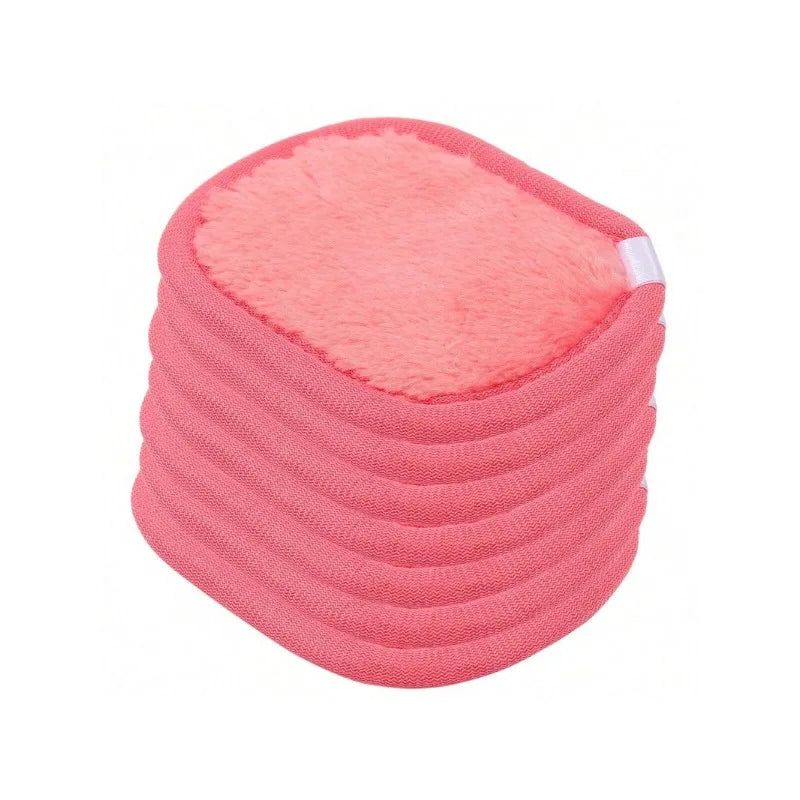 【5枚セット】マイクロファイバー洗顔パッド 再利用可能 メイク落とし クレンジング