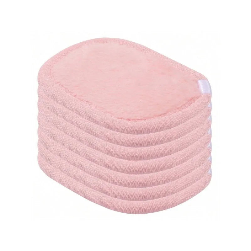 【5枚セット】マイクロファイバー洗顔パッド 再利用可能 メイク落とし クレンジング