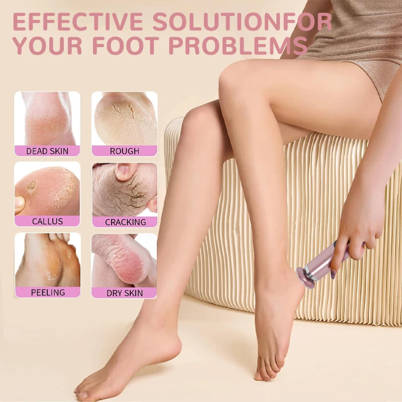 2in1 電動フットケアツール 角質除去 かかとケア ネイルポリッシュ ペディキュア用
