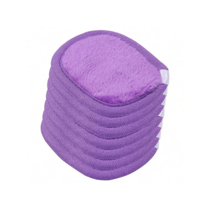 【5枚セット】マイクロファイバー洗顔パッド 再利用可能 メイク落とし クレンジング